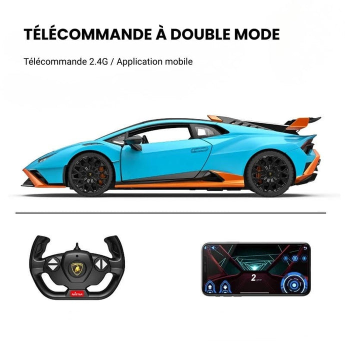 Voiture télécommandée Lamborghini Huracan STO RC bleu